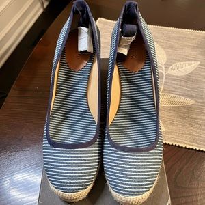 J Crew Stripped Wedges